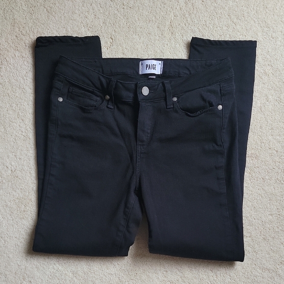 💗 PAIGE Verdugo Crop Denim Jeans Black 29 - Picture 2 of 6